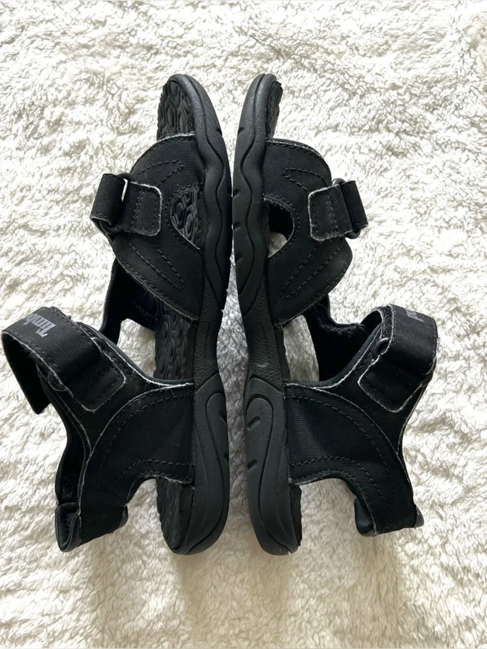 Timberland youth size 4 black sandals